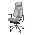 custom logo ergonomic desk for lower pain mesh back black and white office chair